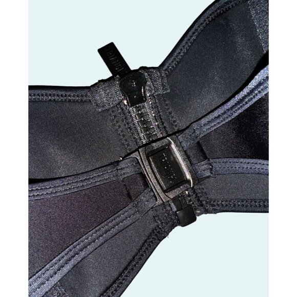 TRIANGL Neoprene Scuba Pink & Black Strapless Bikini Bathing Suit Top Sz S - Picture 5 of 6